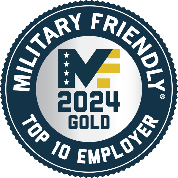 Military Friendly Top 10 Employer 2024 Gold Award